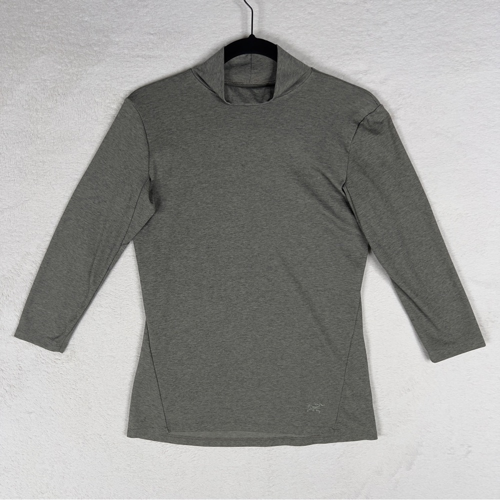 Arc'teryx Lumin Mock Neck Top Women’s XS Long Sleeve Shirt Heather Gray Gorpcore